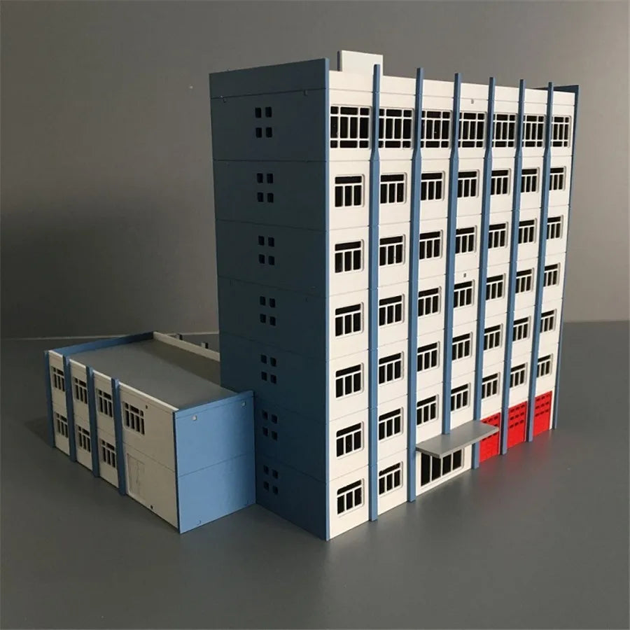 Modèle d’Hôpital N 1:150 – Maquette Plastique pour Diorama et Sand Table
