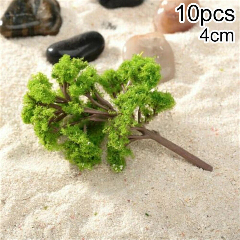 Lot de 10 arbres miniatures 4 cm – Décor réaliste pour maquette train HO/N, diorama et wargame