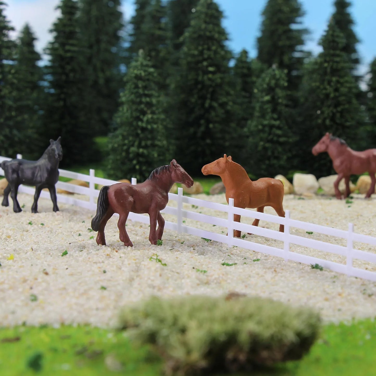 1 mètre de clôture blanche HO 1:87 – Accessoire pour décor ferroviaire et diorama