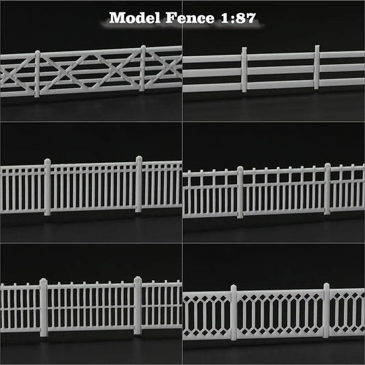 1 mètre de clôture blanche HO 1:87 – Accessoire pour décor ferroviaire et diorama
