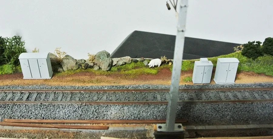 HO 1/87 – Coffrets & Armoires électriques miniatures réalistes – Accessoires premium pour réseau ferroviaire