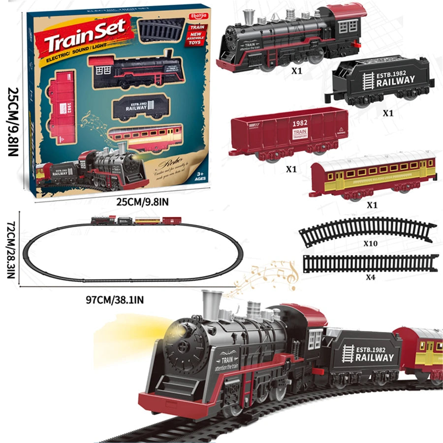 Train électrique miniature HO/1:87 – Modèle rétro haute vitesse pour enfants et collectionneurs