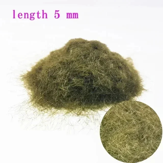 30g Miniature Scene Model Materia Turf Flock Lawn Nylon Grass Powder STATIC GRASS 3MM/ 5MM 8/MM Modeling Hobby Craft Accessory