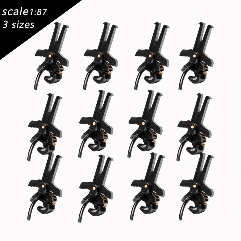 Lot de 12 Attelages HO 1:87 – Accessoires de Train Miniature pour Modélisme