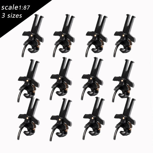 Lot de 12 Attelages HO 1:87 – Accessoires de Train Miniature pour Modélisme