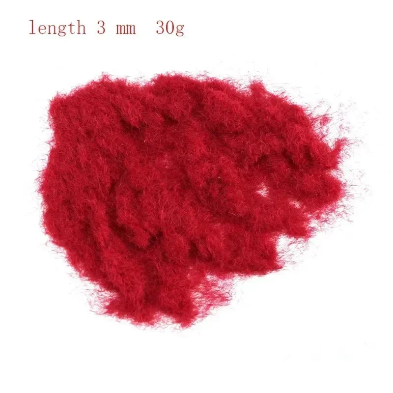 30g Miniature Scene Model Materia Turf Flock Lawn Nylon Grass Powder STATIC GRASS 3MM/ 5MM 8/MM Modeling Hobby Craft Accessory