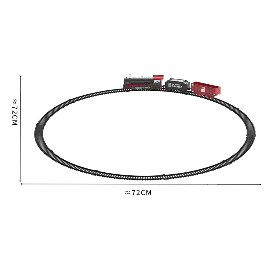 Train électrique modélisme débutant enfant rails wagon 10 rails Electric Train Rail Car Simulation Retro Model Train High Speed Rail Toy Boy Set