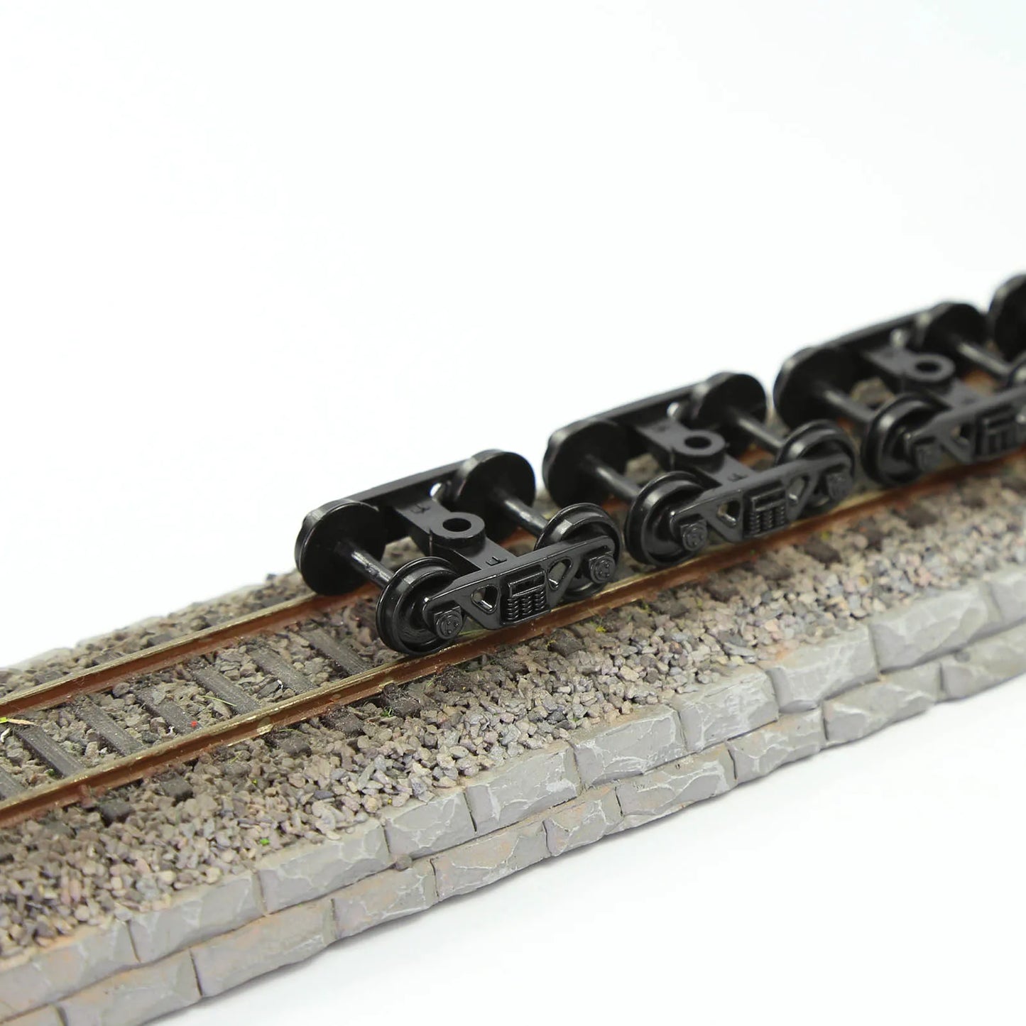 Lot de Bogies HO 1:87 pour Trains Miniatures – 12 ou 24 pièces avec Roues Plastique 36" – Style C, Idéal Dioramas et Modélisme