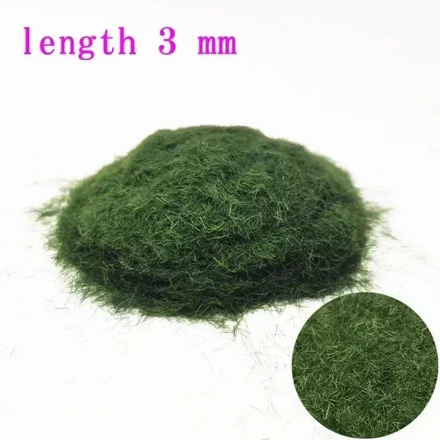 30g Miniature Scene Model Materia Turf Flock Lawn Nylon Grass Powder STATIC GRASS 3MM/ 5MM 8/MM Modeling Hobby Craft Accessory