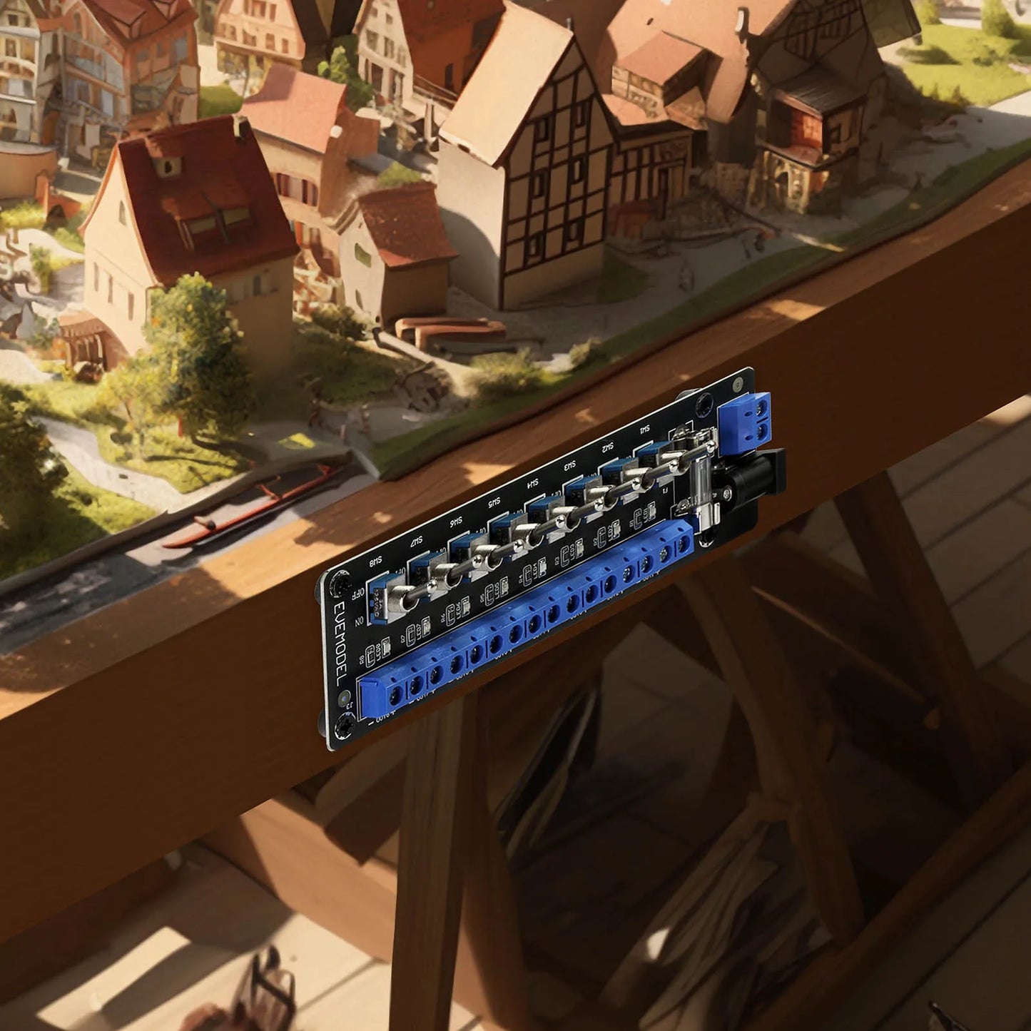 Module d’Alimentation 3V-24V DC 8 Canaux pour Modélisme Ferroviaire