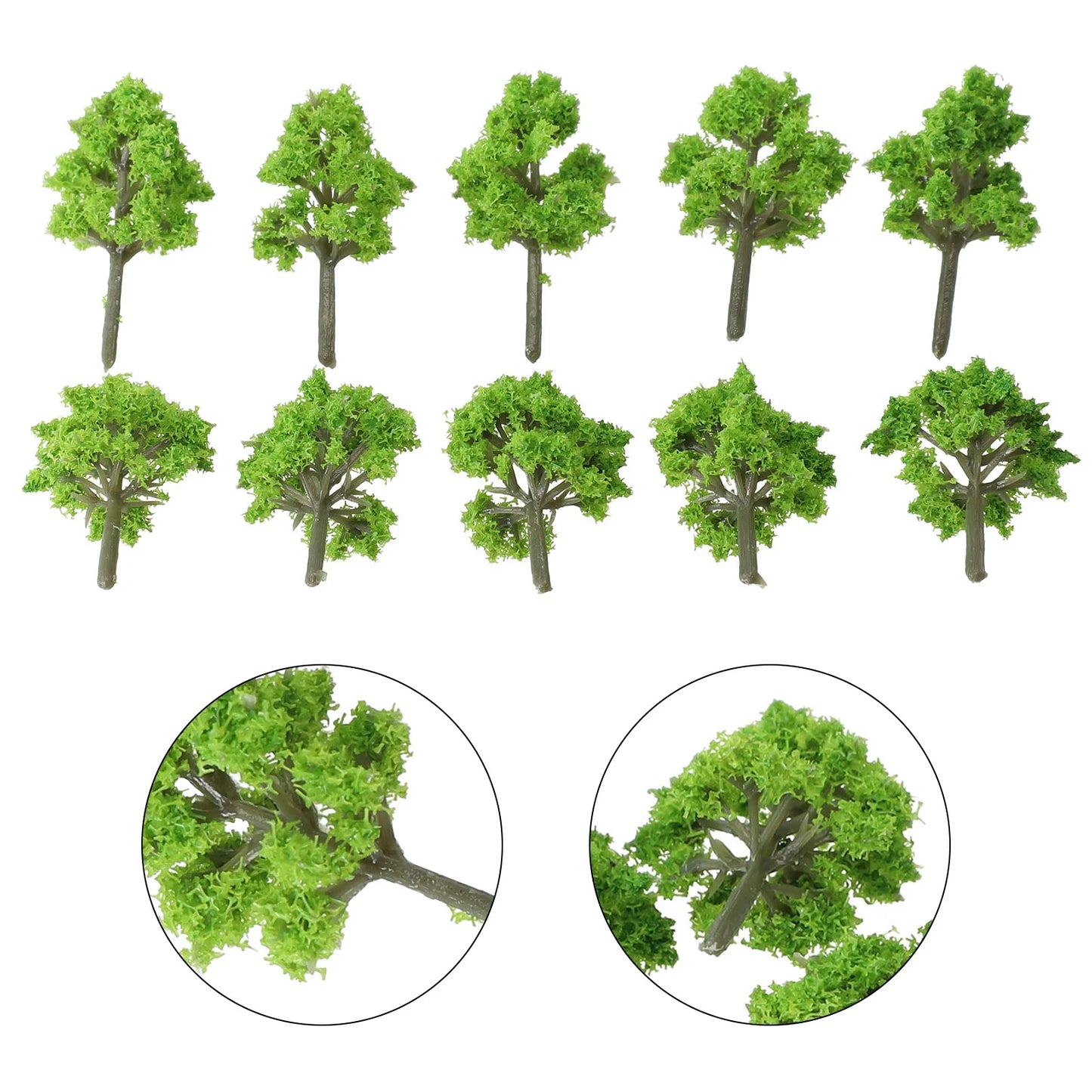 Lot de 10 arbres miniatures 4 cm – Décor réaliste pour maquette train HO/N, diorama et wargame