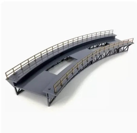 Pont Courbe HO 1:87 – Accessoire de Décoration Ferroviaire pour Maquettes et Dioramas