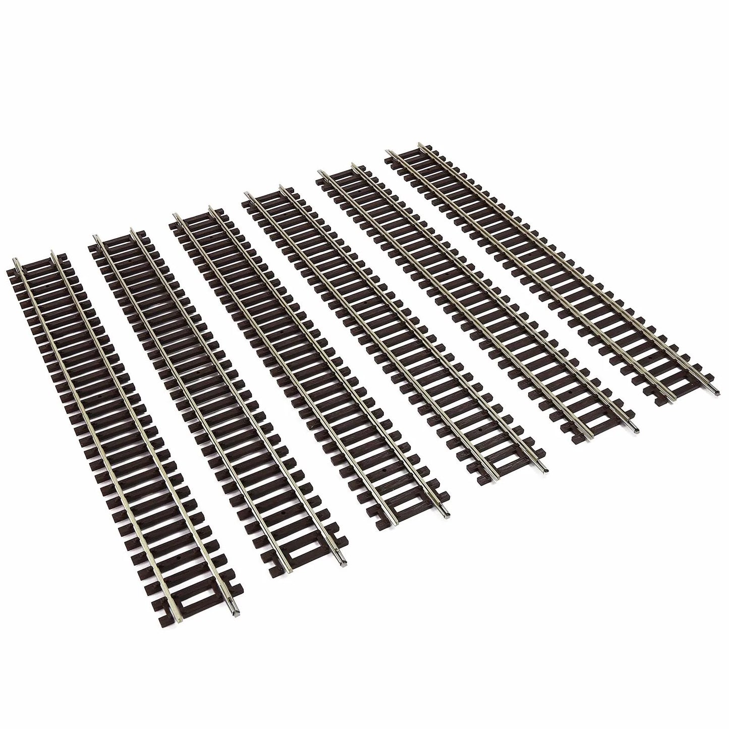 Evemodel – Lot de 6 rails HO 1/87 en cuivre-nickel (droits ou courbes) avec traverses réalistes – Accessoires réseau ferroviaire