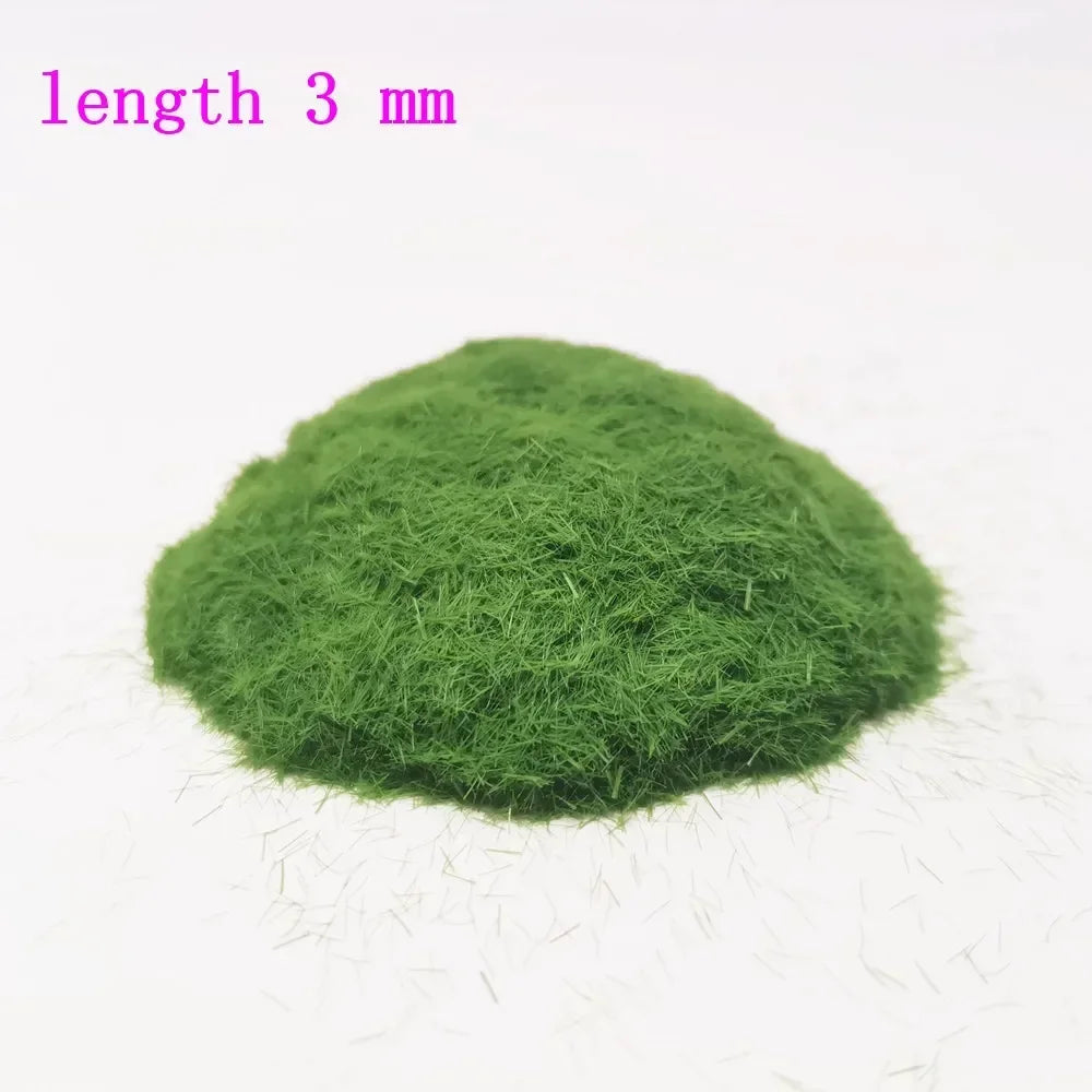 30g Miniature Scene Model Materia Turf Flock Lawn Nylon Grass Powder STATIC GRASS 3MM/ 5MM 8/MM Modeling Hobby Craft Accessory
