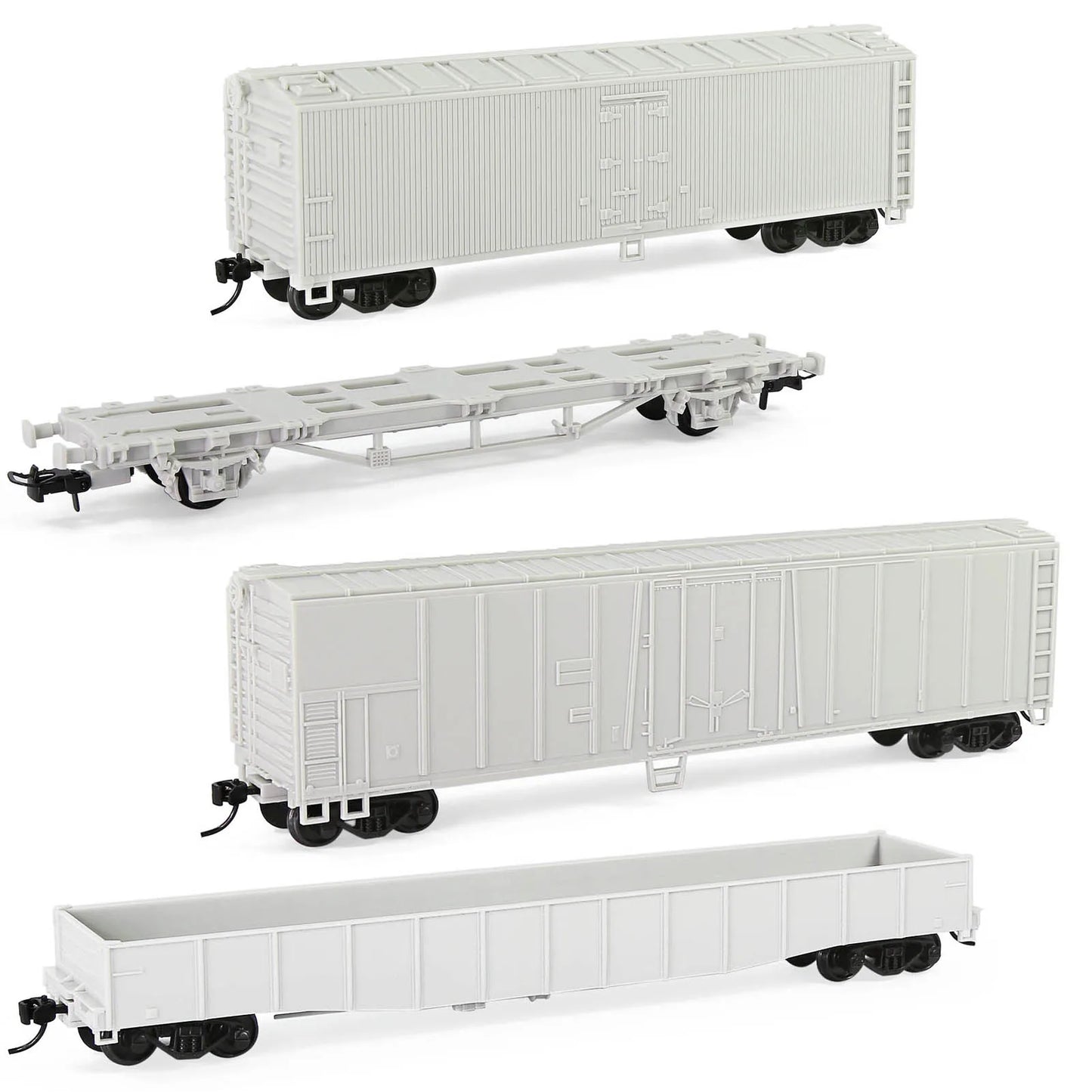 Wagon Plat HO 1:87 à Monter – Modèle de Train Miniature