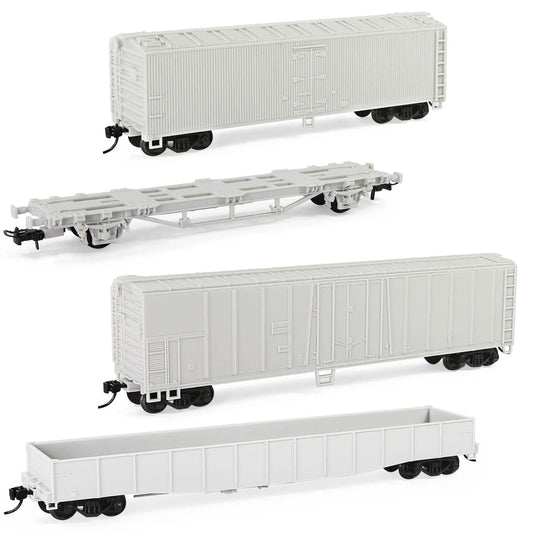 Wagon Plat HO 1:87 à Monter – Modèle de Train Miniature