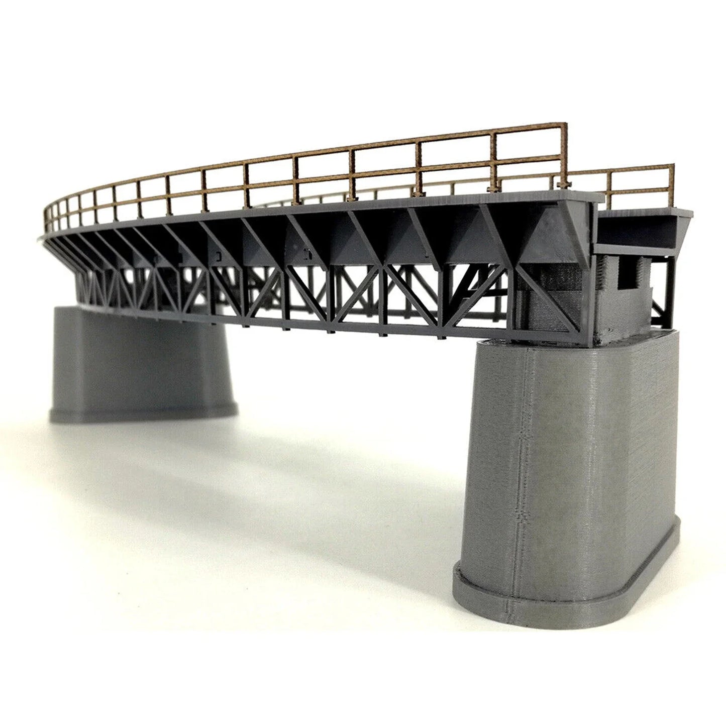 Pont Courbe HO 1:87 – Accessoire de Décoration Ferroviaire pour Maquettes et Dioramas